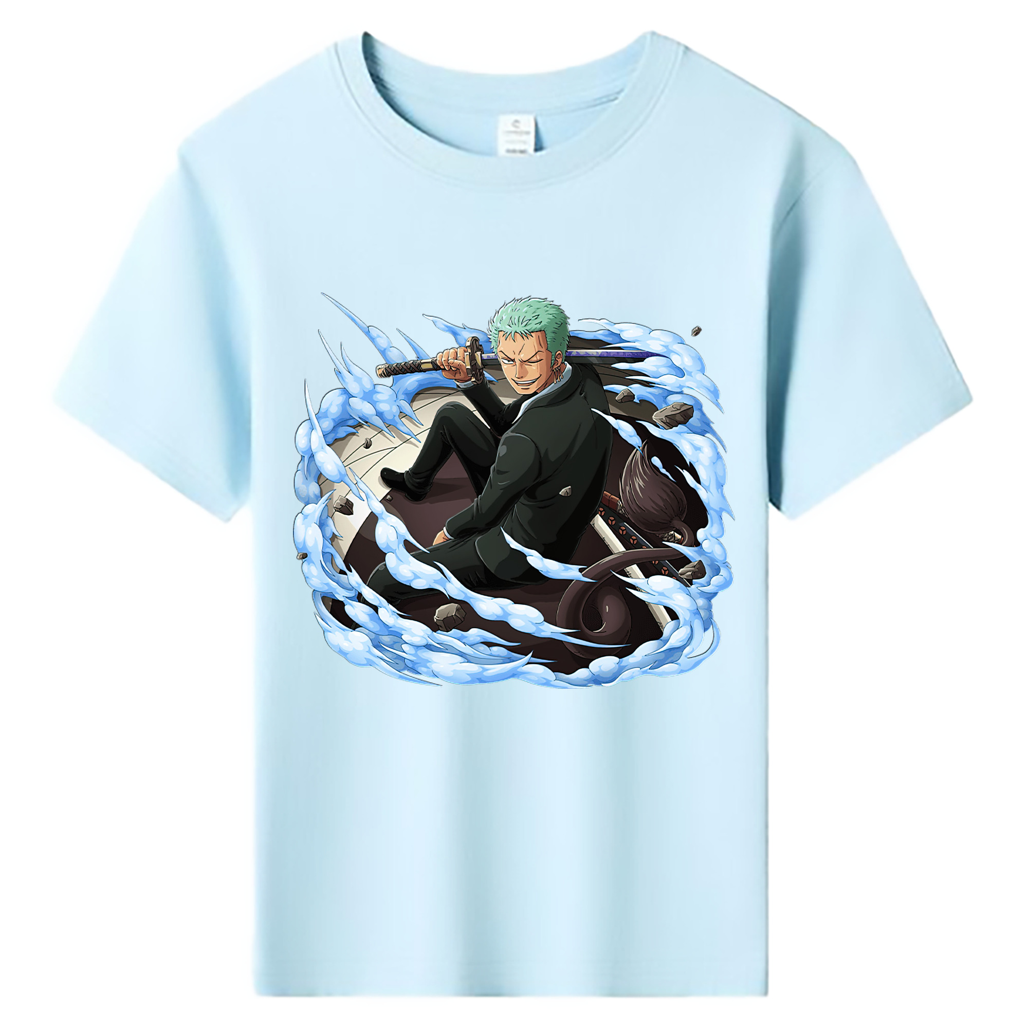 ワンピース ロロノア・ゾロ ONE PIECE Roronoa Zoro 綿100％キッズTシャツ（フロントプリント）